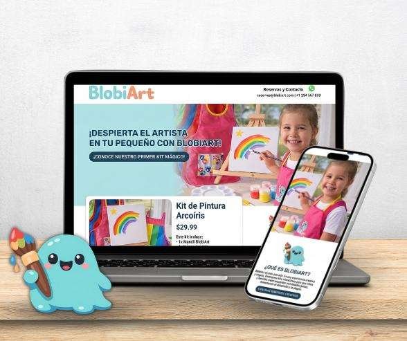 BlobiArt - Página web: versión escritorio y móvil