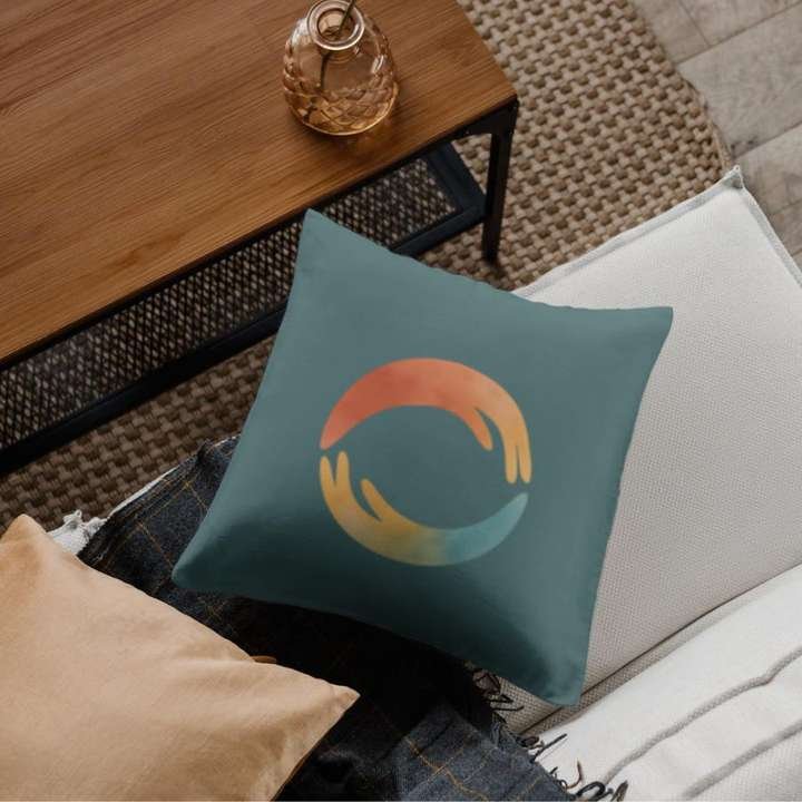 Círculo Creativo - Aplicación en cojín